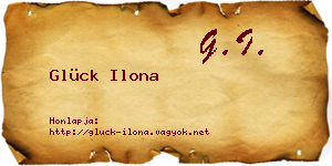 Glück Ilona névjegykártya