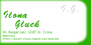 ilona gluck business card